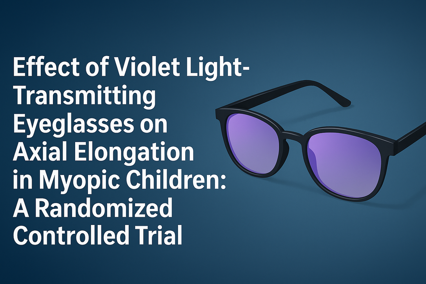 Effect of Violet Light-Transmitting Eyeglasses on Axial Elongation in Myopic Children: A Randomized Controlled Trial