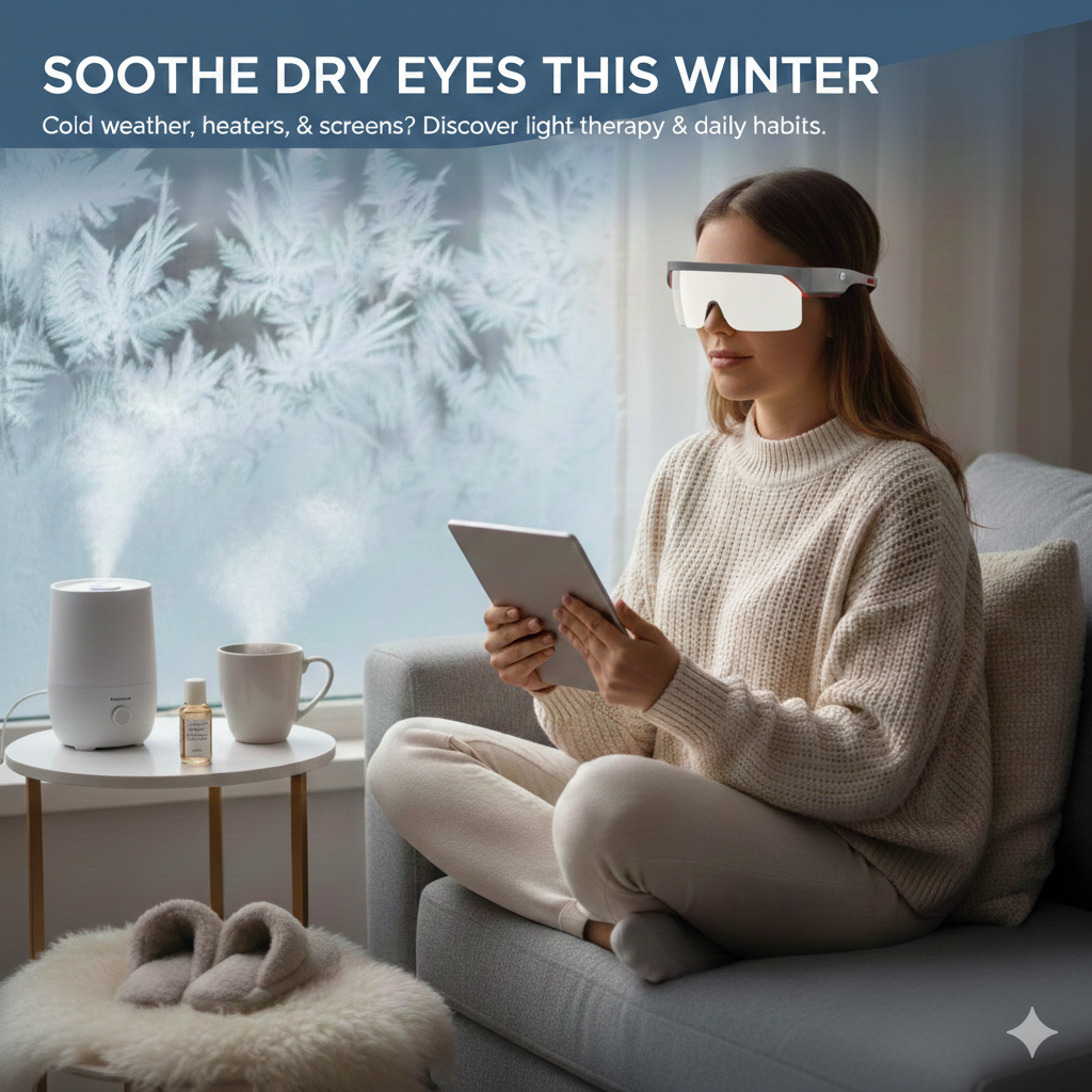 Winter Tips to Ease Dry Eyes with  Red Light Support